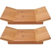 image:imageBambooMN Bamboo Sushi Board Serving Tray Special Design 83 x 47 x 12 Carbonized Brown 2 PiecesSpecial  Brown