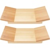 image:imageBambooMN Bamboo Sushi Board Serving Tray Special Design 83 x 47 x 12 Carbonized Brown 2 PiecesSpecial  Natural