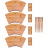 image:imageBambooMN Bamboo Sushi PlateTray Chopsticks and Compartment Sauce Dish 116 Fan  2 SetsFan Large