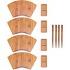 image:imageBambooMN Bamboo Sushi PlateTray Chopsticks and Compartment Sauce Dish 116 Fan  2 SetsFan Medium