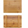 image:imageBambooMN Bamboo Sushi PlateTray Chopsticks and Compartment Sauce Dish 116 Fan  2 SetsRectangle Small