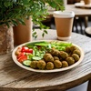 image:imageBambooMN Brand  55 Dia Disposable Wood Round Plates 100 Pieces85 Dia