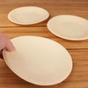 image:imageBambooMN Brand  55 Dia Disposable Wood Round Plates 100 Pieces85 Dia