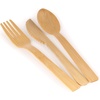 image:imageBambooMN Brand  67 Disposable Bamboo Veneer 3 Piece Flatware Set Fork Spoon Knife  8 Sets8