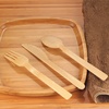 image:imageBambooMN Brand  67 Disposable Bamboo Veneer 3 Piece Flatware Set Fork Spoon Knife  8 Sets8