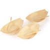 image:imageBambooMN Brand  Disposable Wood Boat PlatesDishes 43 Long x 25 Wide x 1 High with 35 Mini Forks  200 Pieces200