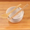 image:imageBambooMN Brand  Handcrafted Ceramic Noodle Soup Bowl with Bamboo chopsticks and Spoon  White  2 SetsWhite Bowl Set