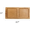 image:imageBambooMN Brand  Solid Bamboo Mini Dishes  Rectangle Sharp Edged Curved Bottom 59 x 26  100 pcs10