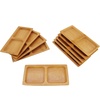 image:imageBambooMN Brand  Solid Bamboo Mini Dishes  Rectangle Sharp Edged Curved Bottom 59 x 26  100 pcs100