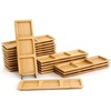 image:imageBambooMN Brand  Solid Bamboo Mini Dishes  Rectangle Sharp Edged Curved Bottom 59 x 26  100 pcs100