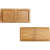 image:imageBambooMN Brand  Solid Bamboo Mini Dishes  Rectangle Sharp Edged Curved Bottom 59 x 26  100 pcs30
