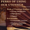 image:imageBambooMN Camping Mess Kit Lightweight Organic 8 x 8 Bamboo Plates Forks Knifes and Spoons for Camping Hiking or Backpacking  2 Sets4 Sets