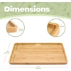 image:imageBambooMN Extra Long Rectangular Bamboo Serving Tray Vanity Tea Appetizers Snacks Charcuterie Boards 26 x 9 x 075  3 Trays17 X 9 X 075