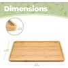 image:imageBambooMN Extra Long Rectangular Bamboo Serving Tray Vanity Tea Appetizers Snacks Charcuterie Boards 26 x 9 x 075  3 Trays17 X 9 X 075
