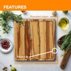 image:imageBambooMN Extra Long Rectangular Bamboo Serving Tray Vanity Tea Appetizers Snacks Charcuterie Boards 26 x 9 x 075  3 Trays17 X 9 X 075 Tiger Stripe