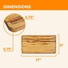 image:imageBambooMN Extra Long Rectangular Bamboo Serving Tray Vanity Tea Appetizers Snacks Charcuterie Boards 26 x 9 x 075  3 Trays17 X 9 X 075 Tiger Stripe