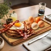 image:imageBambooMN Extra Long Rectangular Bamboo Serving Tray Vanity Tea Appetizers Snacks Charcuterie Boards 26 x 9 x 075  3 Trays26 X 9 X 075 Tiger Stripe