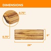 image:imageBambooMN Extra Long Rectangular Bamboo Serving Tray Vanity Tea Appetizers Snacks Charcuterie Boards 26 x 9 x 075  3 Trays26 X 9 X 075 Tiger Stripe