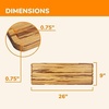 image:imageBambooMN Extra Long Rectangular Bamboo Serving Tray Vanity Tea Appetizers Snacks Charcuterie Boards 26 x 9 x 075  3 Trays26 X 9 X 075 Tiger Stripe