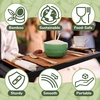 image:imageBambooMN Extra Long Rectangular Bamboo Serving Tray Vanity Tea Appetizers Snacks Charcuterie Boards 26 x 9 x 075  3 Trays26x9x075  Black