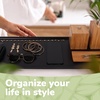 image:imageBambooMN Extra Long Rectangular Bamboo Serving Tray Vanity Tea Appetizers Snacks Charcuterie Boards 26 x 9 x 075  3 Trays26x9x075  Black