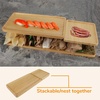 image:imageBambooMN Extra Long Rectangular Bamboo Serving Tray Vanity Tea Appetizers Snacks Charcuterie Boards 26 x 9 x 075  3 Trays3 Tray Set