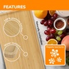 image:imageBambooMN Extra Long Rectangular Bamboo Serving Tray Vanity Tea Appetizers Snacks Charcuterie Boards 26 x 9 x 075  3 Trays3 Tray Set