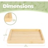image:imageBambooMN Extra Long Rectangular Bamboo Serving Tray Vanity Tea Appetizers Snacks Charcuterie Boards 26 x 9 x 075  3 Trays9 X 9 X 075