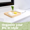 image:imageBambooMN Extra Long Rectangular Bamboo Serving Tray Vanity Tea Appetizers Snacks Charcuterie Boards 26 x 9 x 075  3 Trays9 X 9 X 075