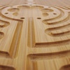 image:imageBambooMN Finger Labyrinth for Meditation and Prayer  125 Diameter  7 Circuit CretanStyle11 Circuit Chartres 125  Carbonized Brown