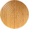 image:imageBambooMN Finger Labyrinth for Meditation and Prayer  125 Diameter  7 Circuit CretanStyle125 Circle Carbonized Brown