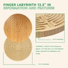 image:imageBambooMN Finger Labyrinth for Meditation and Prayer  125 Diameter  7 Circuit CretanStyle125 Circle Carbonized Brown