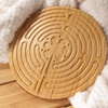 image:imageBambooMN Finger Labyrinth for Meditation and Prayer  125 Diameter  7 Circuit CretanStyle125 Circle Carbonized Brown