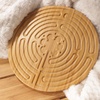 image:imageBambooMN Finger Labyrinth for Meditation and Prayer  125 Diameter  7 Circuit CretanStyle125 Circle Carbonized Brown