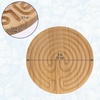 image:imageBambooMN Finger Labyrinth for Meditation and Prayer  125 Diameter  7 Circuit CretanStyle7 Circuit Cretan 6  Carbonized Brown
