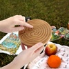 image:imageBambooMN Finger Labyrinth for Meditation and Prayer  125 Diameter  7 Circuit CretanStyle7 Circuit Cretan 6  Carbonized Brown