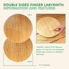 image:imageBambooMN Finger Labyrinth for Meditation and Prayer  125 Diameter  7 Circuit CretanStyle7 Circuit Doublesided 125 Chartres  Carbonized Brown