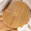 image:imageBambooMN Finger Labyrinth for Meditation and Prayer  125 Diameter  7 Circuit CretanStyle7 Circuit Doublesided 125 Chartres  Carbonized Brown