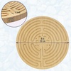 image:imageBambooMN Finger Labyrinth for Meditation and Prayer  125 Diameter  7 Circuit CretanStyle8 Circle Carbonized Brown