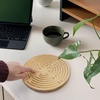 image:imageBambooMN Finger Labyrinth for Meditation and Prayer  125 Diameter  7 Circuit CretanStyle8 Circle Carbonized Brown