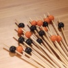 image:imageBambooMN Halloween Colors Food and Drinks Picks Skewers Cupcake Toppers Party Supplies  Black Orange Ball End Biodegradable Bamboo  47  200 Pieces400