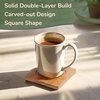 image:imageBambooMN Heavy Duty Bamboo Coasters  375 x 375  Square  10 Piece Coaster Set4 Coaster Set