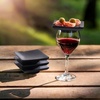 image:imageBambooMN Heavy Duty Bamboo Coasters  375 x 375  Square  10 Piece Coaster SetBlack Square Topper  Vertical