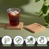 image:imageBambooMN Heavy Duty Bamboo Coasters  375 x 375  Square  10 Piece Coaster SetSquare 2