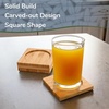 image:imageBambooMN Heavy Duty Bamboo Coasters  375 x 375  Square  10 Piece Coaster SetSquare