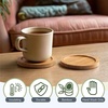 image:imageBambooMN Heavy Duty Bamboo Coasters  375 x 375  Square  10 Piece Coaster SetSquare