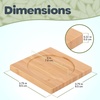 image:imageBambooMN Heavy Duty Bamboo Coasters  375 x 375  Square  10 Piece Coaster SetSquare