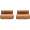 image:imageBambooMN Multipurpose Natural Bamboo Stand to Display Finger Labyrinth Picture Frames Plaques and More 2 PiecesStand Carbonized Brown
