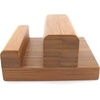 image:imageBambooMN Multipurpose Natural Bamboo Stand to Display Finger Labyrinth Picture Frames Plaques and More 2 PiecesStand Carbonized Brown