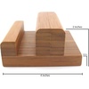 image:imageBambooMN Multipurpose Natural Bamboo Stand to Display Finger Labyrinth Picture Frames Plaques and More 2 PiecesStand Carbonized Brown
